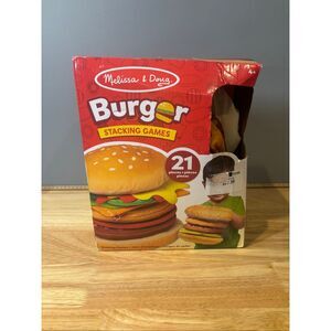 Melissa & Doug 21 pc Felt Burger Stacking Games
